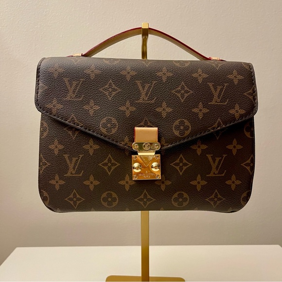 Luxury Vibes Handbags - New Monogram Satchel with Gold-Tone S-Lock Hardware